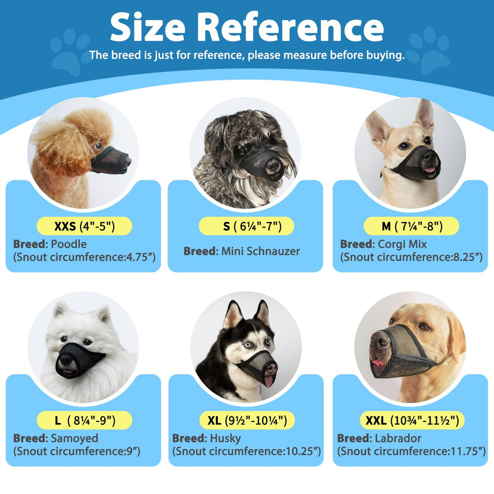 LUCKYPAW Muzzle Set Sizes Range helps you cover multiple dogs with one purchase