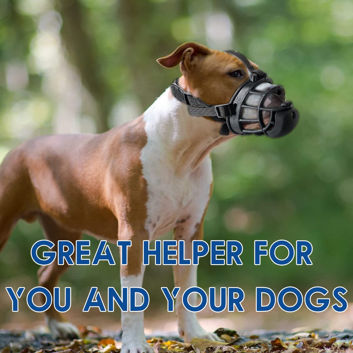 LUCKYPAW pitbull-muzzle-grooming-use supports calm vet visits and grooming sessions.