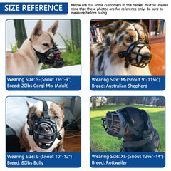 LUCKYPAW pitbull-muzzle-with-slow-feeder highlights treat slot for positive interactions.