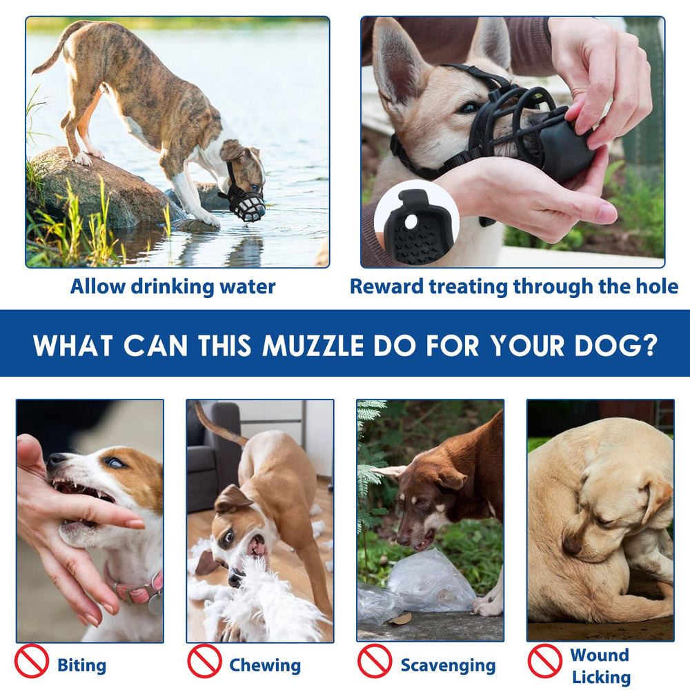 LUCKYPAW pitbull-muzzle-xs shows small-size fit for dachshund, poodle and similar dogs.