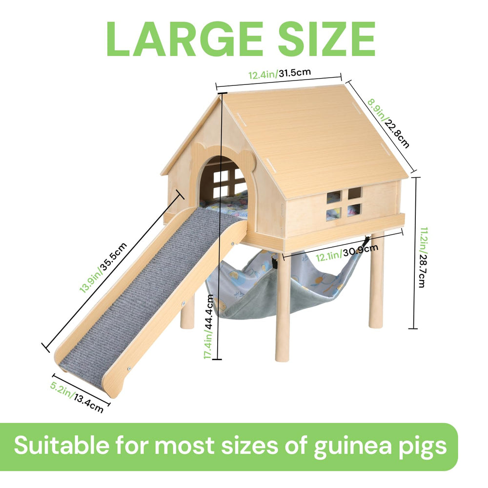 LUCKYBOPAN guinea pig hideout pair-friendly design encourages social play