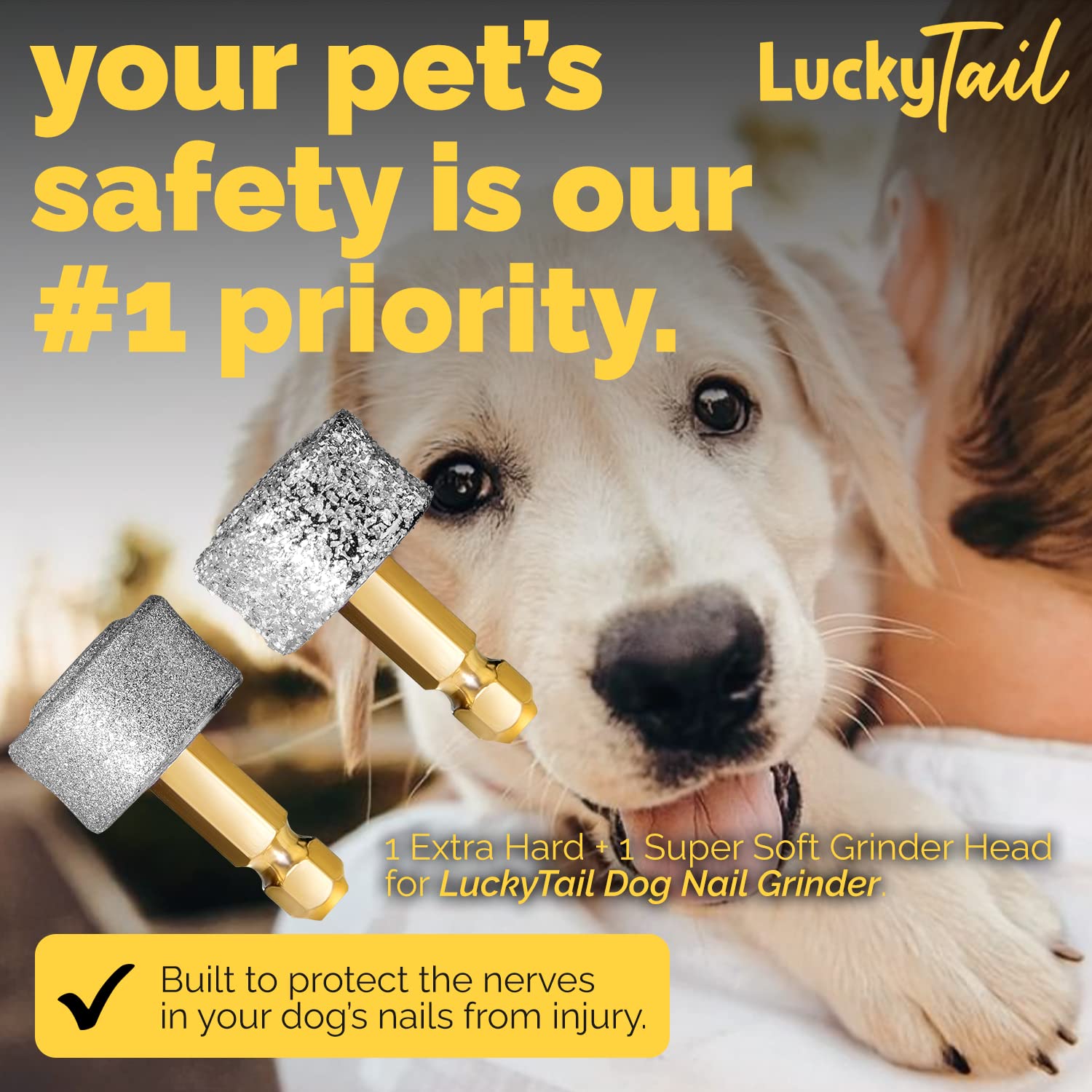 LuckyTail replacement heads two-pack for versatile care across small and large dogs