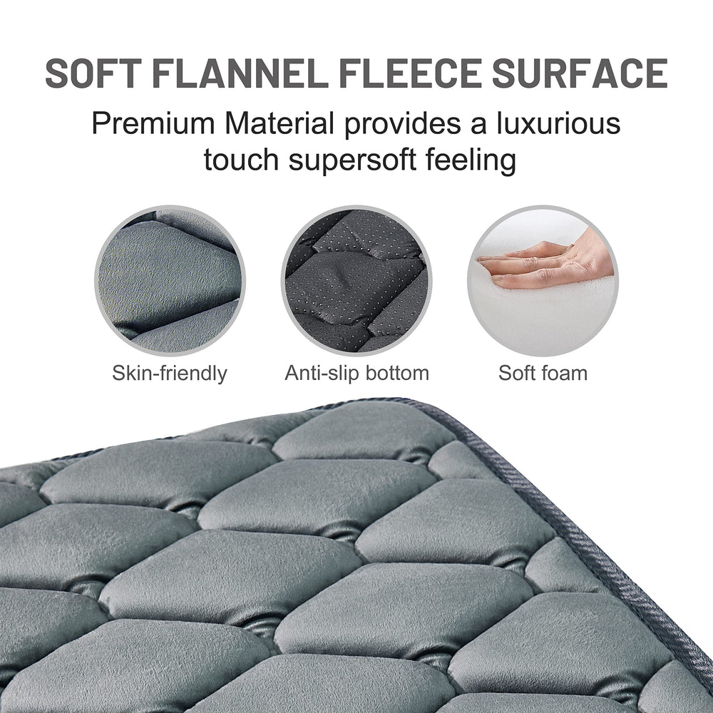 Luckyvo kennel pad anti-slip bottom keeps the pad secure during naps.