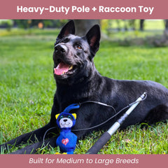 LUCOLOVE raccoon lure closeup showing squeaker for engaging play