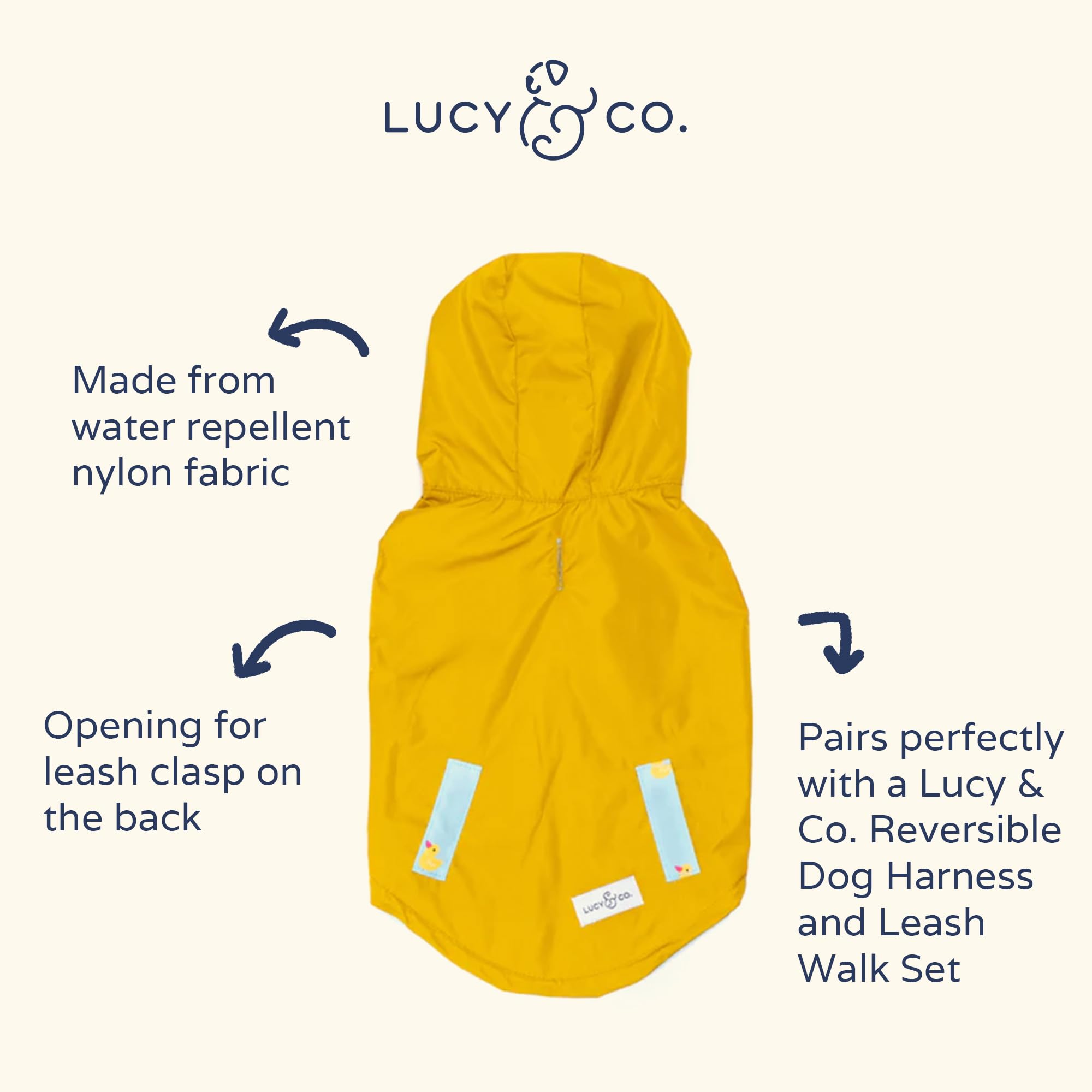 Lucy & Co. Lucky Ducky reversible inside pattern adds a playful look for photos