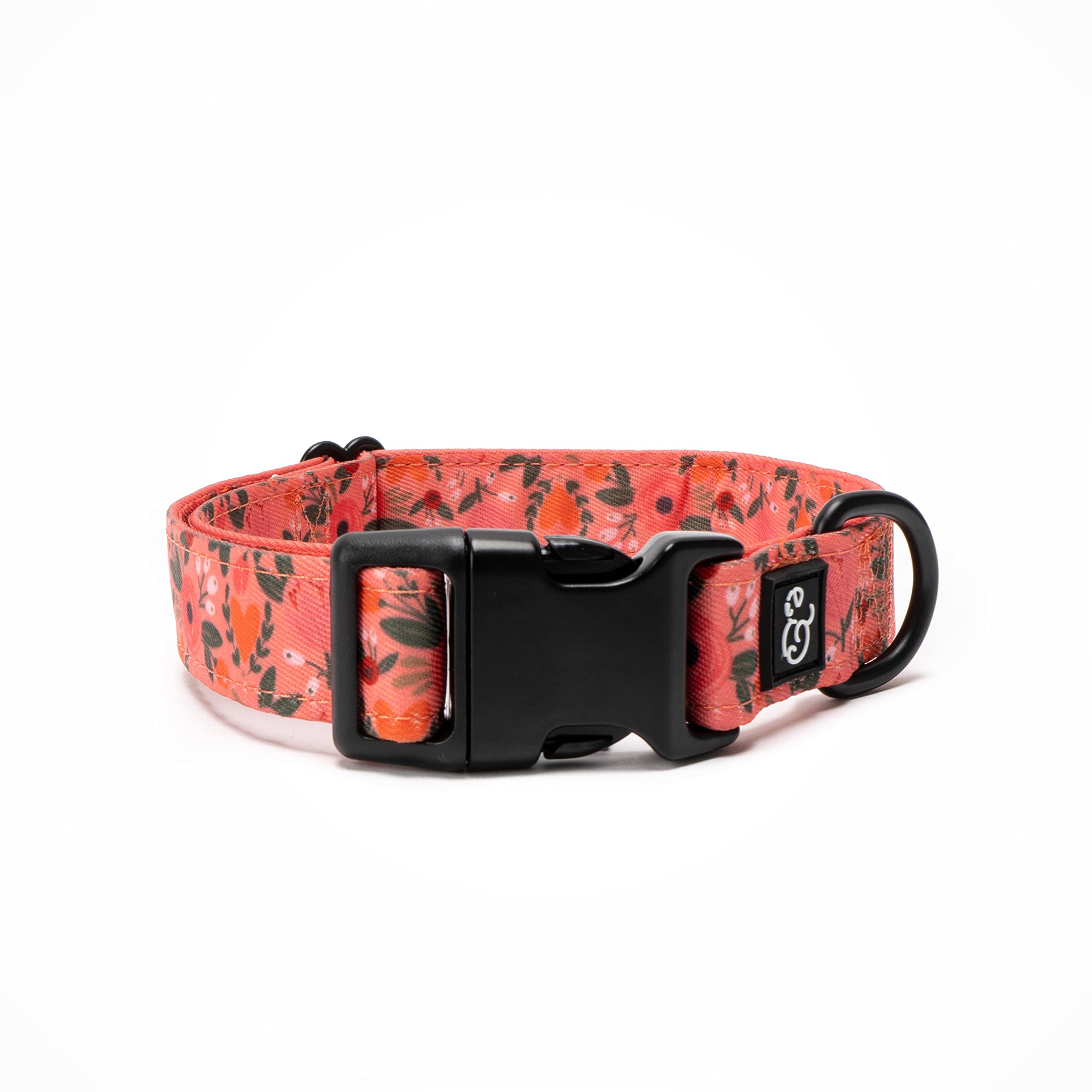Lucy & Co Posy Pink dog collar strapped for durable everyday wear and style
