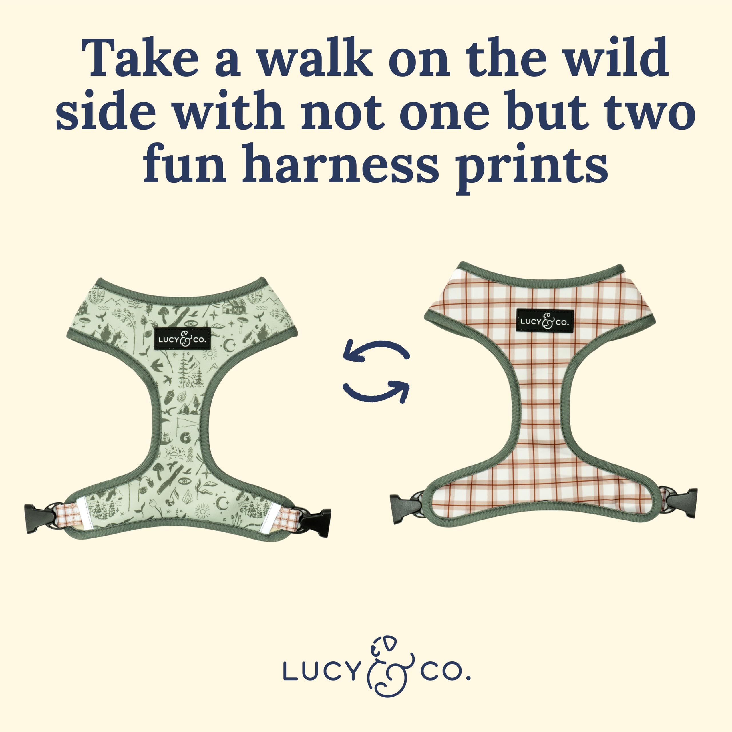 Lucy & Co green outdoor plaid pattern in action.