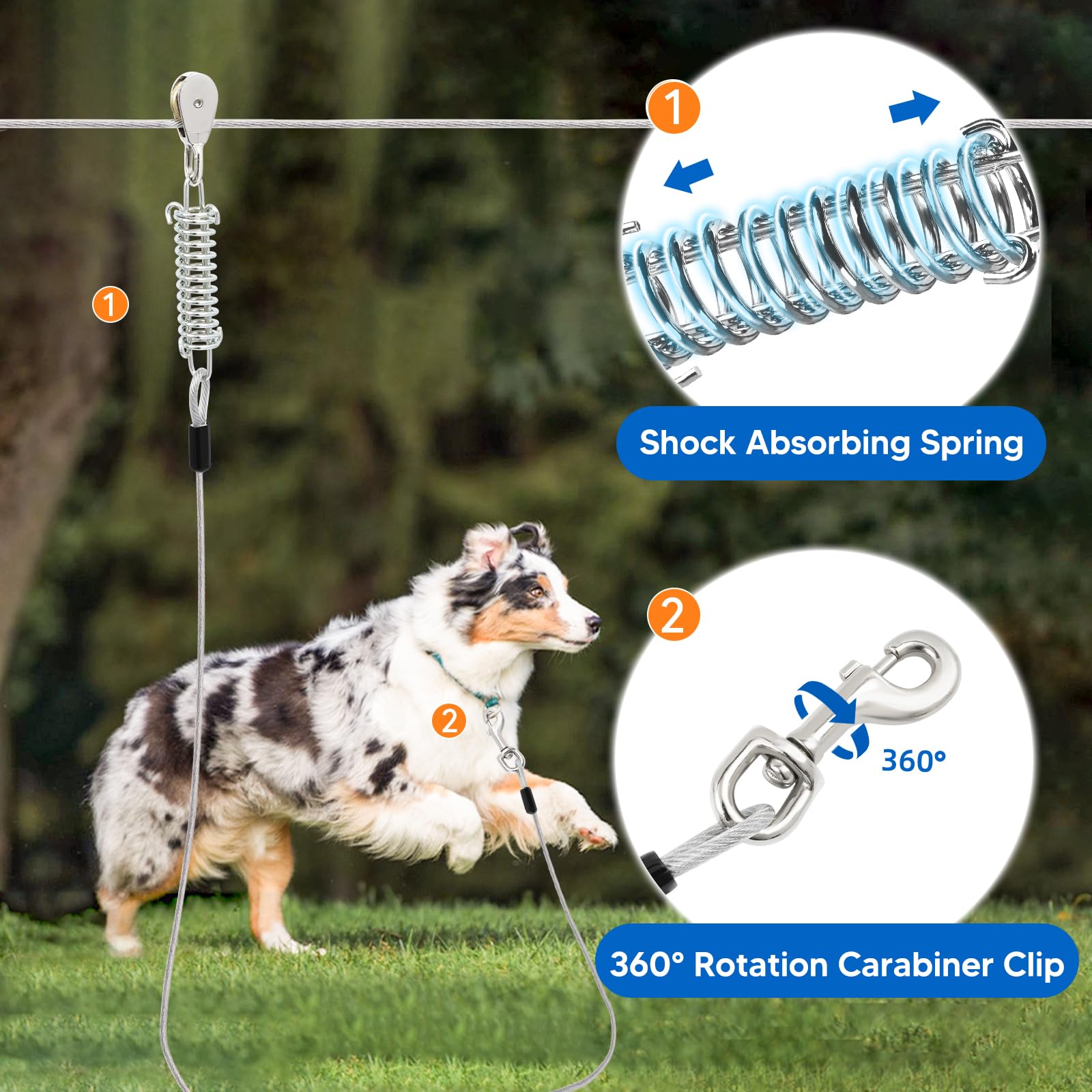 LUFFWELL 360-degree swivel clip enables tangle-free freedom