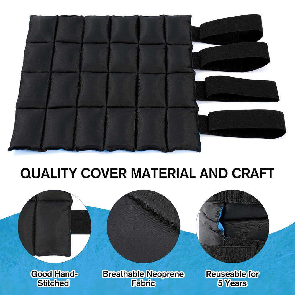 LUFFWELL leg wrap black warm side for warmth retention and comfort