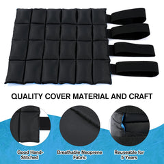 LUFFWELL leg wrap black warm side for warmth retention and comfort