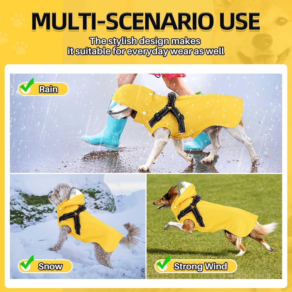 Lukovee dog raincoat size guide helps find the perfect fit.