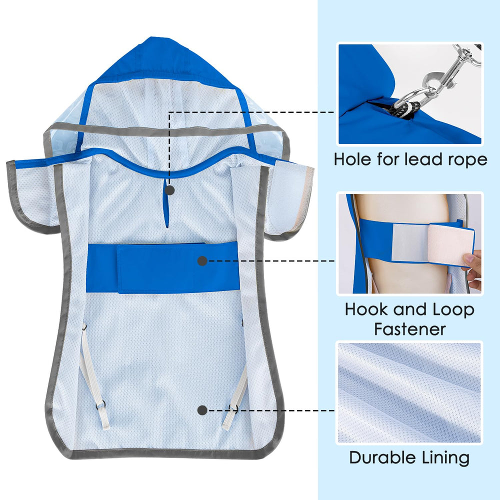 Lukovee dog raincoat available in XS–XXXL for every dog.