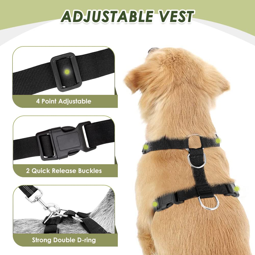 Lukovee dog seatbelt breathable-mesh-chest-vest keeps pets cool and comfortable