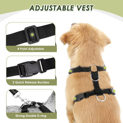 Lukovee dog seatbelt breathable-mesh-chest-vest keeps pets cool and comfortable