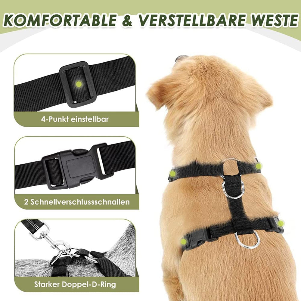 Lukovee dog seatbelt elastic strap allows gentle movement while keeping your pet safe in the back