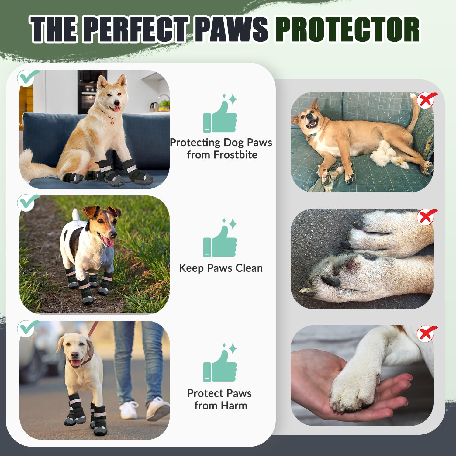 Lukovee dog shoes high-cut-design shields paws from debris and dampness.
