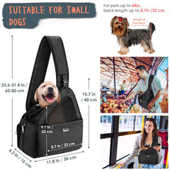 Lukovee dog sling adjustable soft padded strap reduces shoulder fatigue on daily outings