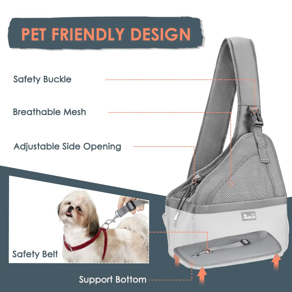 Lukovee dog sling adjustable padded strap for comfortable wear