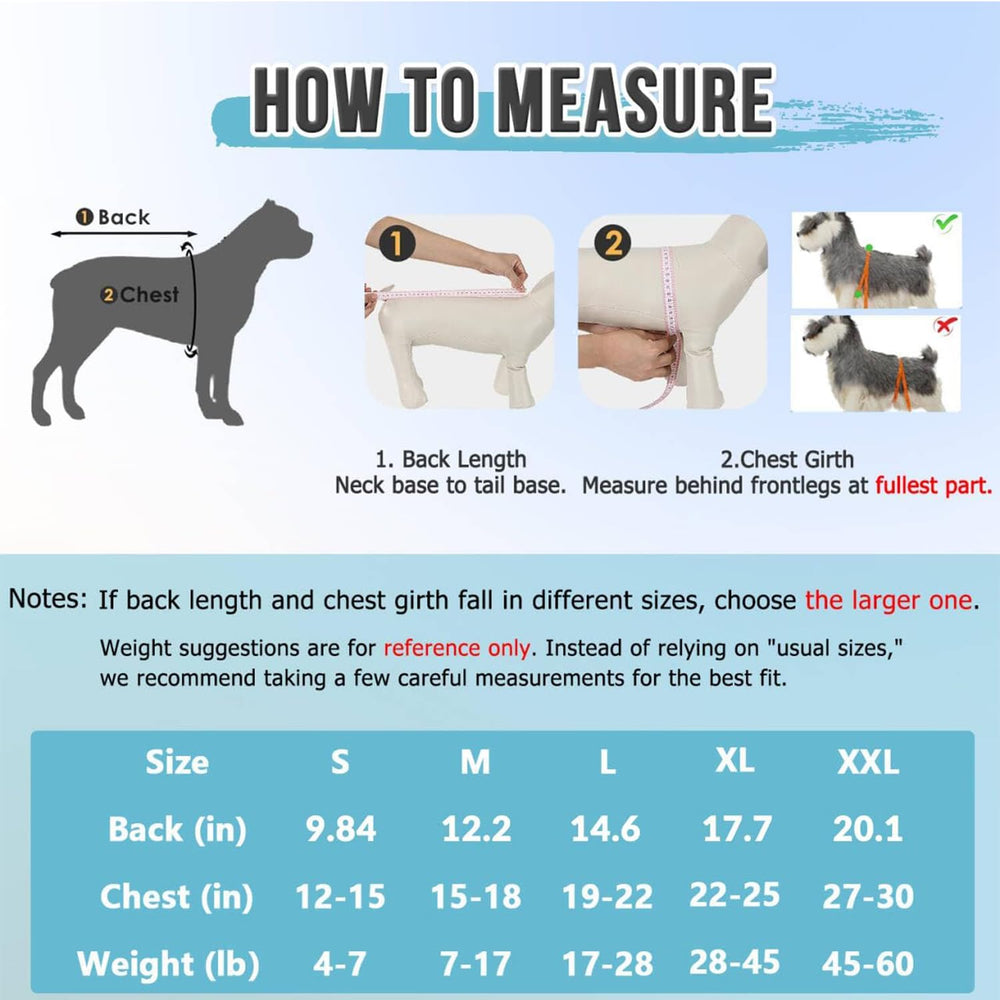 Lukovee Recovery Suit helps deter scratching and licking to protect wounds.