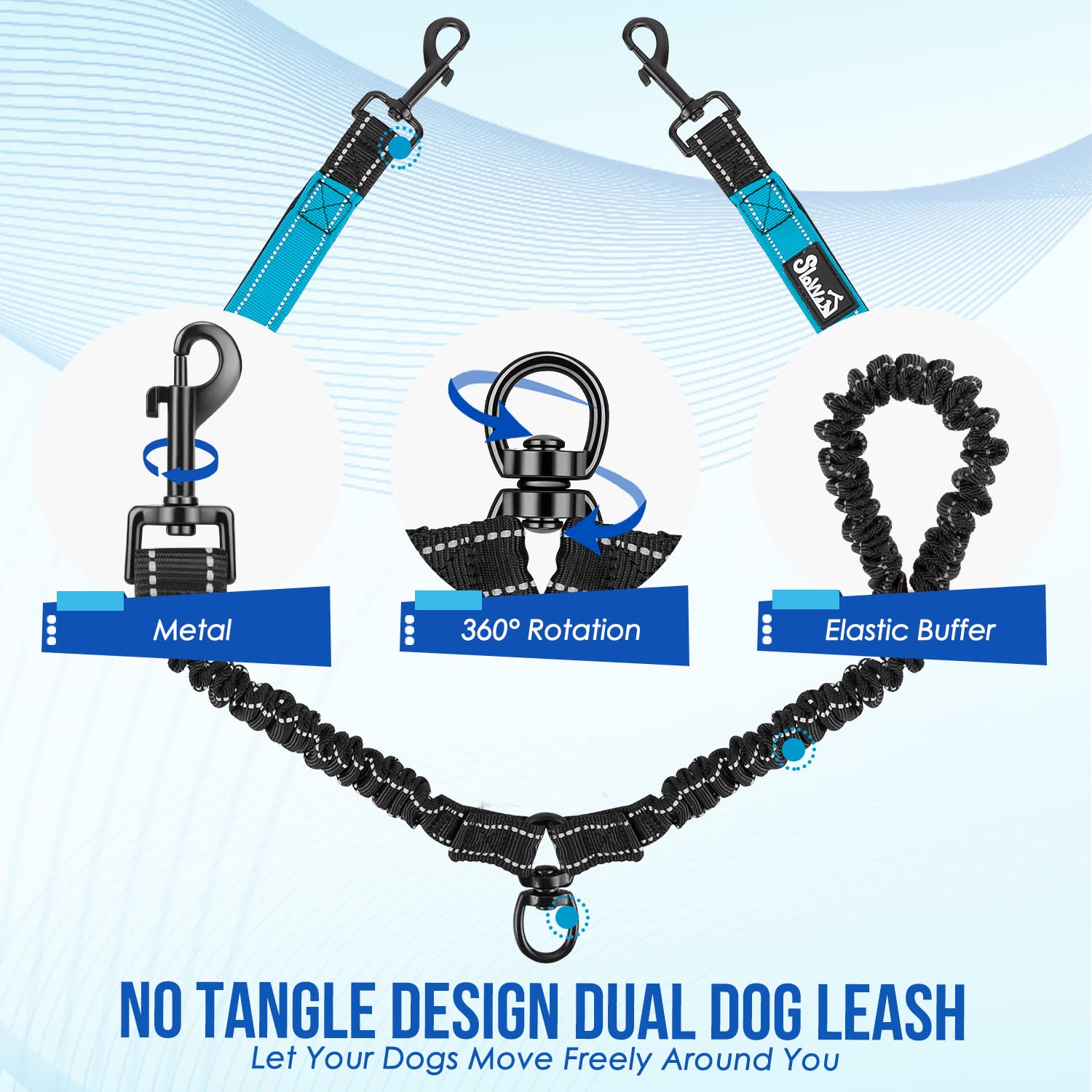 Lukovee main rope extends to 35 inches for versatile control