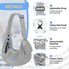 Lukovee Pet Sling adjustable length for a personalized fit