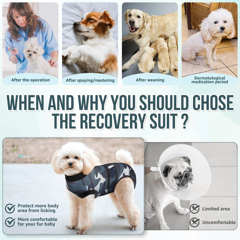Lukovee Recovery Suit breathable 100% polyester fabric keeps your dog calm.