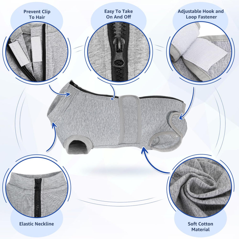 Lukovee recovery suit back magic tape allows adjustable, snug fit for a secure wear.