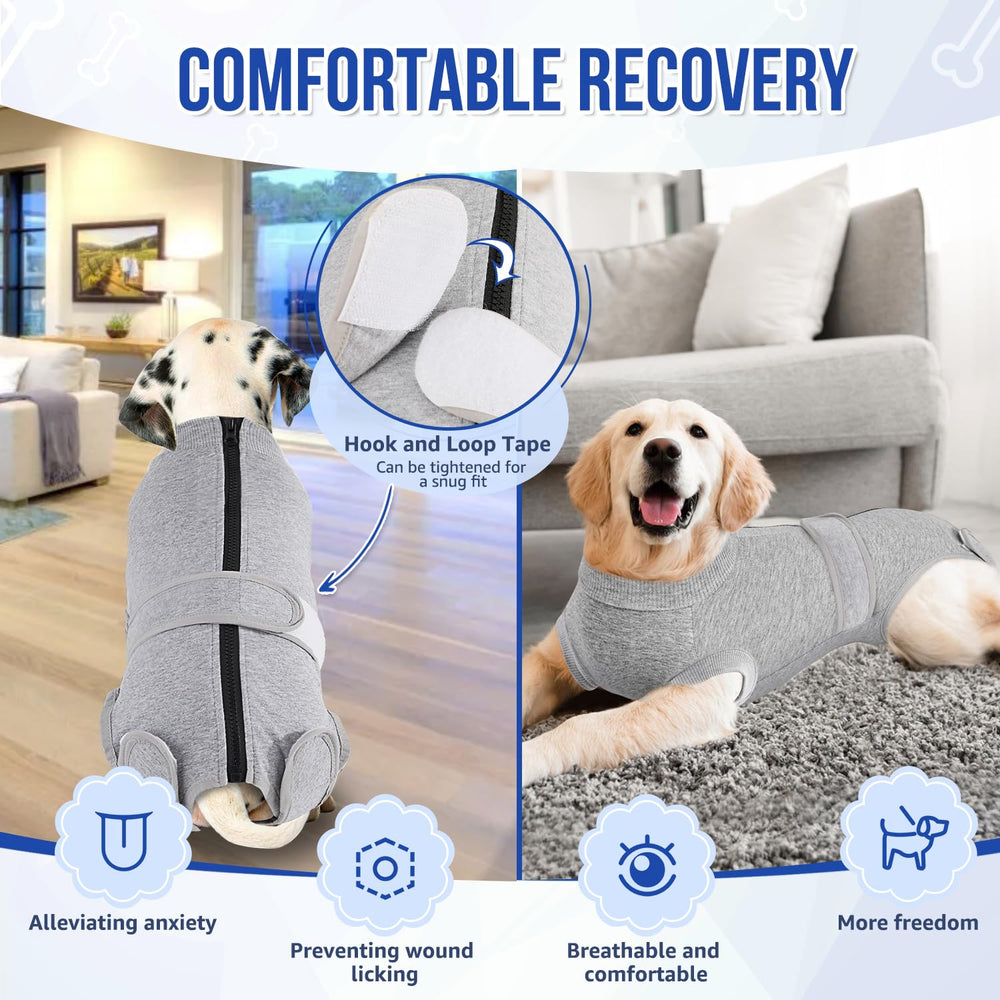 Lukovee recovery suit uses breathable cotton-spandex fabric for comfortable wear.