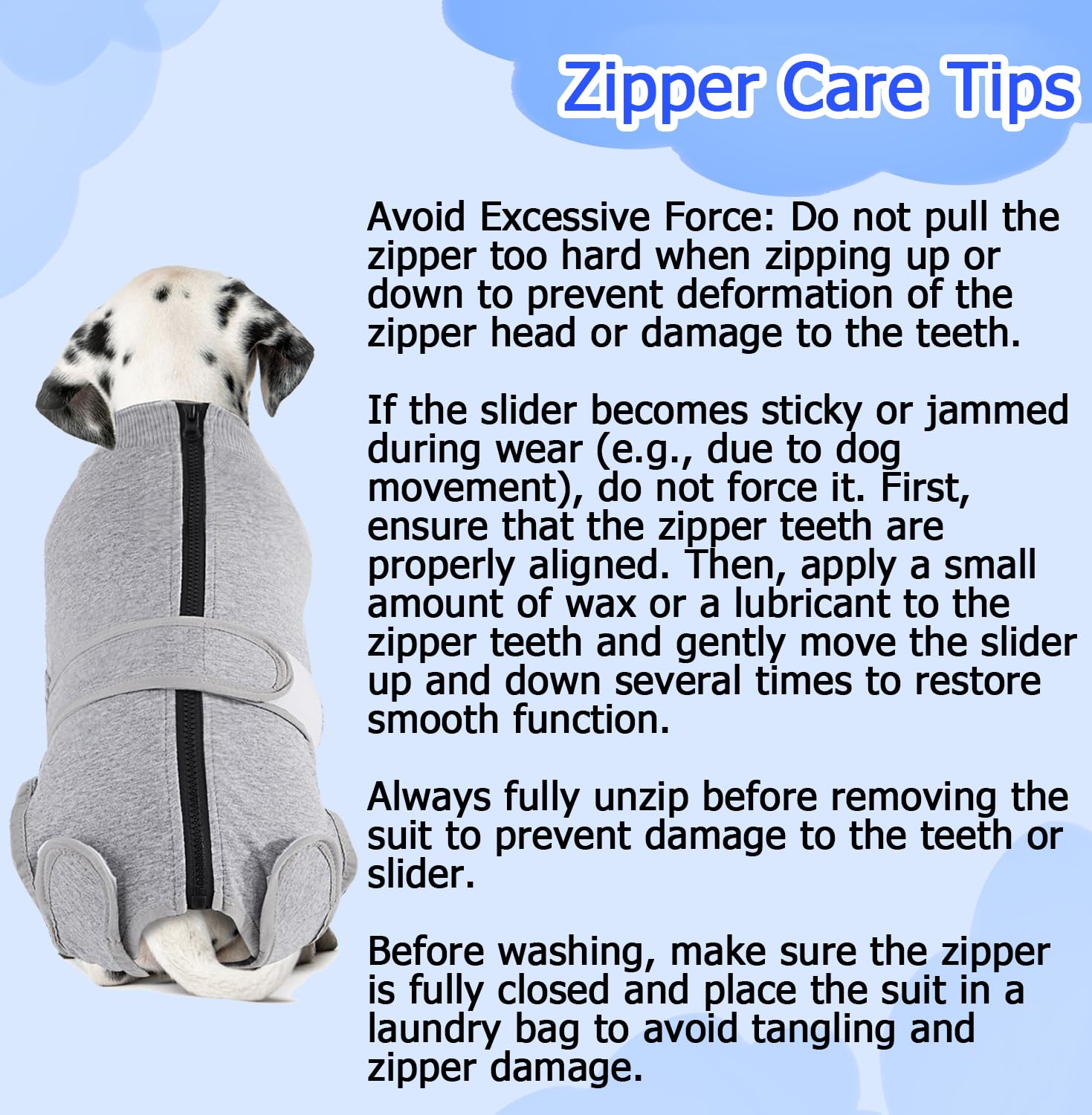 Lukovee recovery suit back magic tape closures provide adjustable fit and easy roll-up.