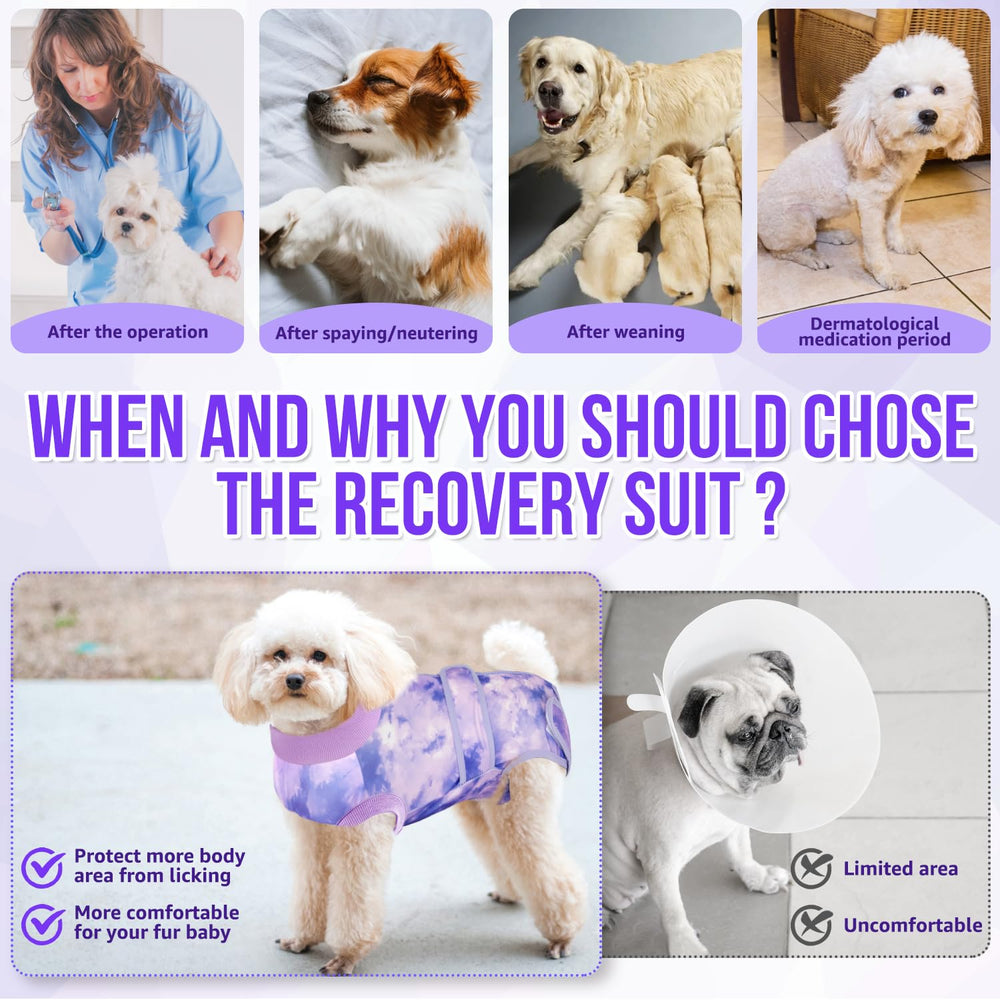 Lukovee Recovery Suit for Dogs adjustable-waist ensures a snug abdomen fit.