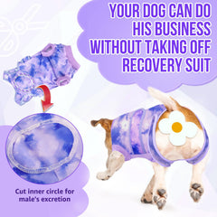 Lukovee Recovery Suit dogs adjustable-waist provides snug comfort.