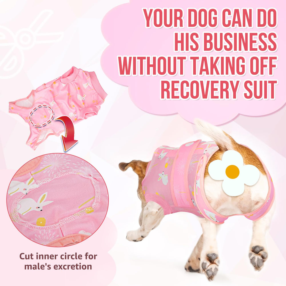 Lukovee Recovery Suit for Dogs features back magic tape for quick access and flexible fit
