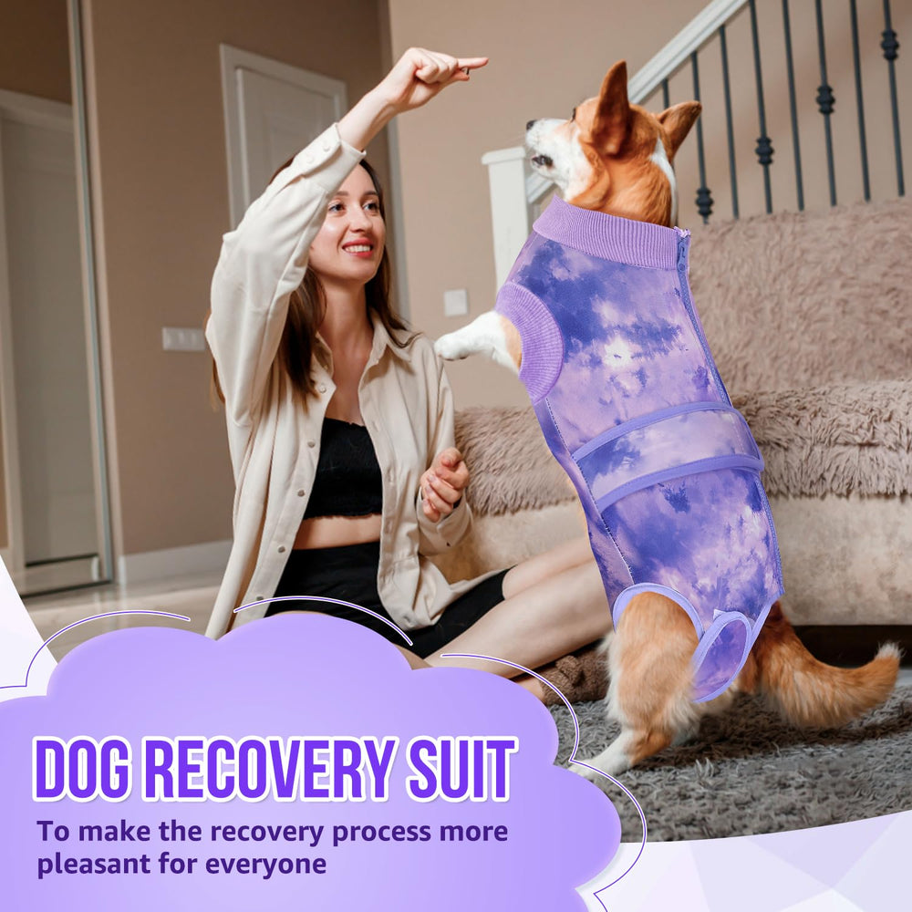 Lukovee Recovery Suit dogs breathable-fabric keeps dogs cooler and comfortable.