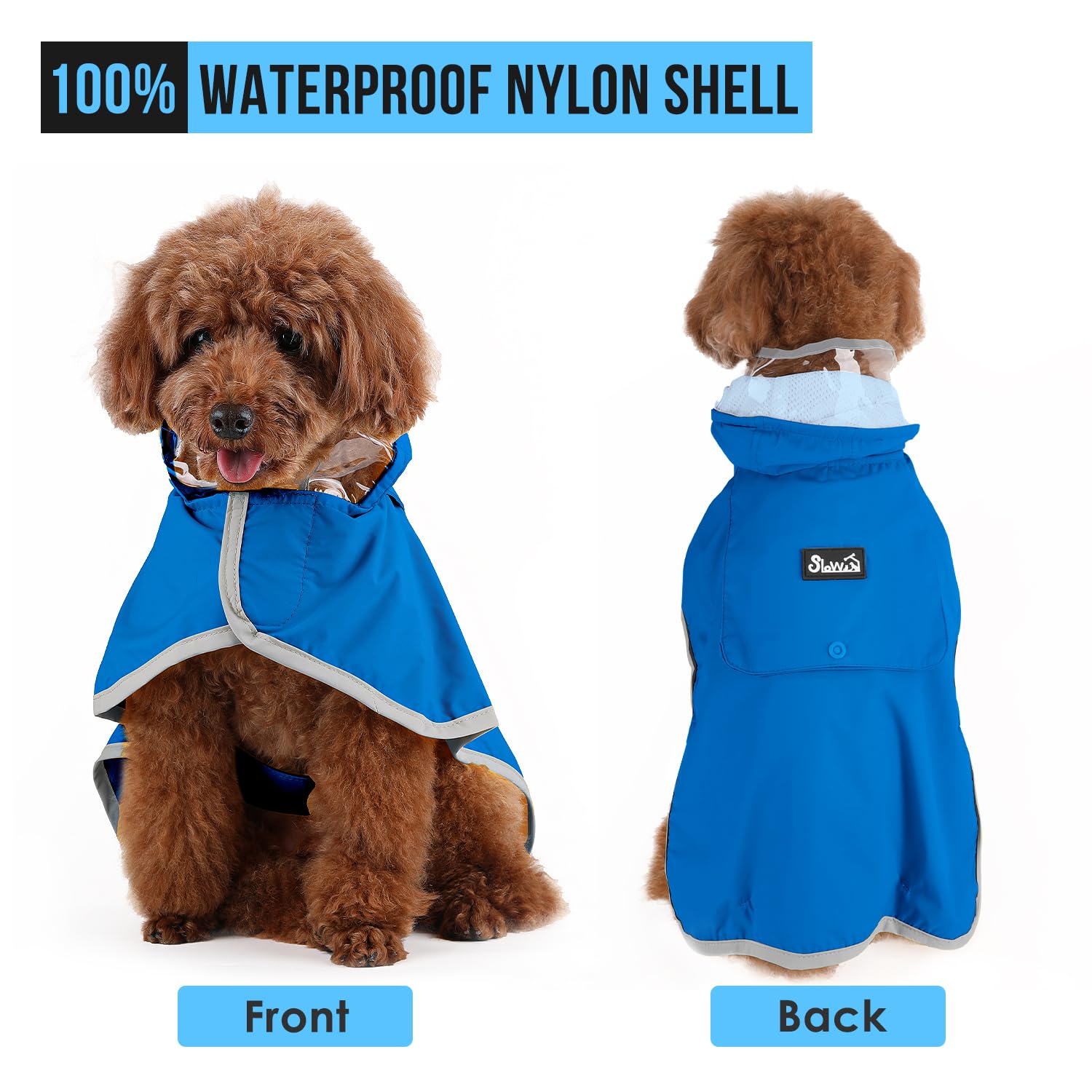 Lukovee waterproof fabric and soft inner mesh keep dogs comfortable.