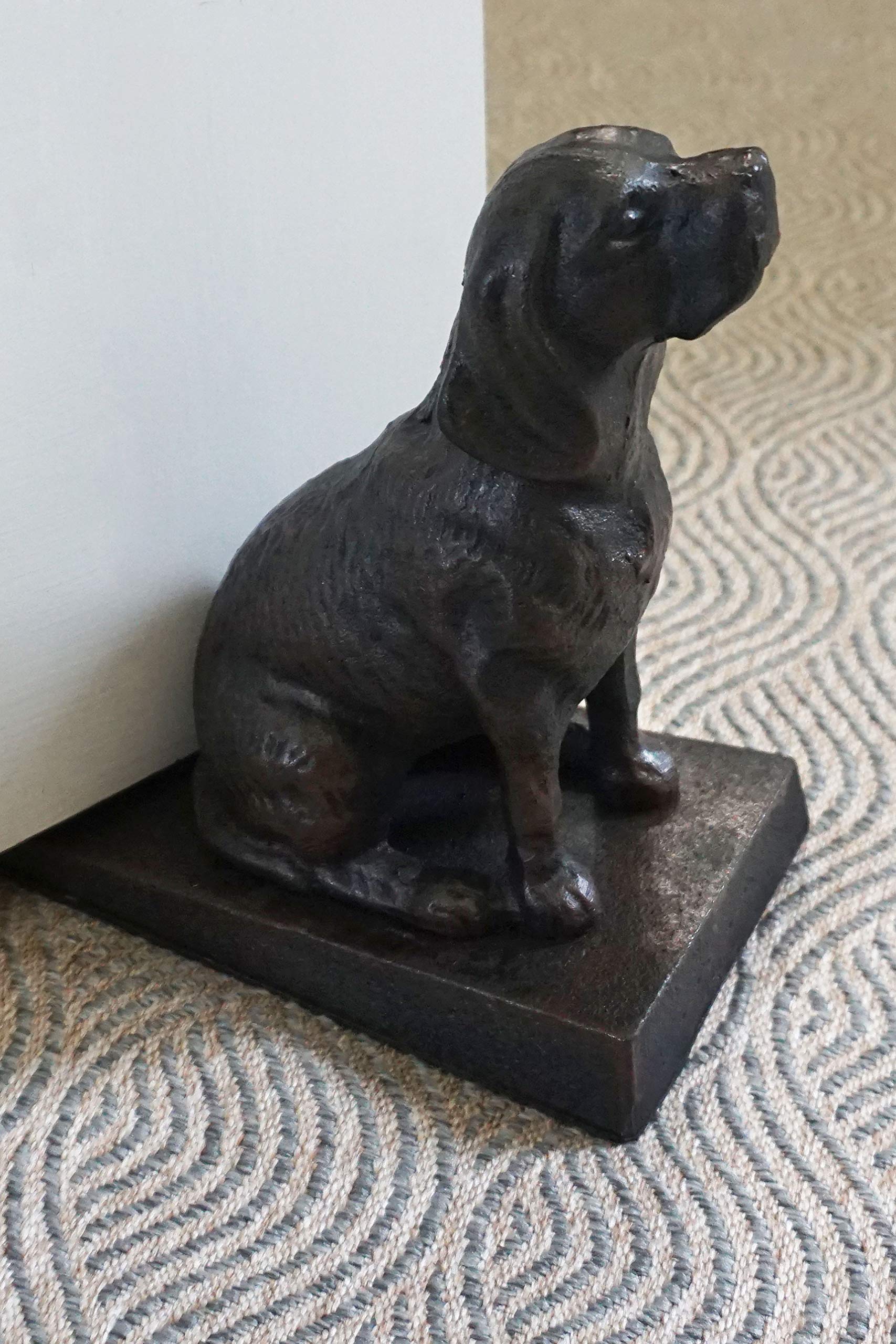 Lulu Decor heavy-duty dog door stopper full-size view demonstrates sturdy base.