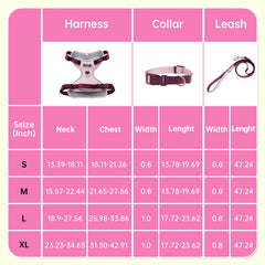 LULUPET no-pull harness pink small, adjustable straps for perfect fit