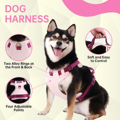 LULUPET reflective strip pink small, enhances night visibility for safer walks
