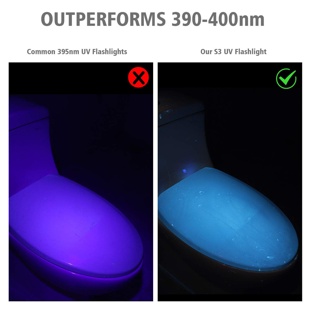 LUMENSHOOTER S3 long-wave brightness finds minerals fluorescing under 365nm UV light