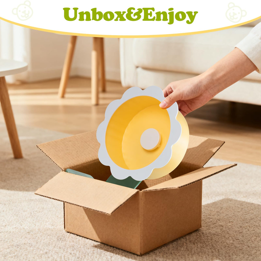 LummiPlay flower-shape drum provides graceful footing and visual appeal in enclosures.