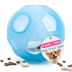 LumoLeaf dog treat ball toy 5inch blue for interactive play and slower meals.
