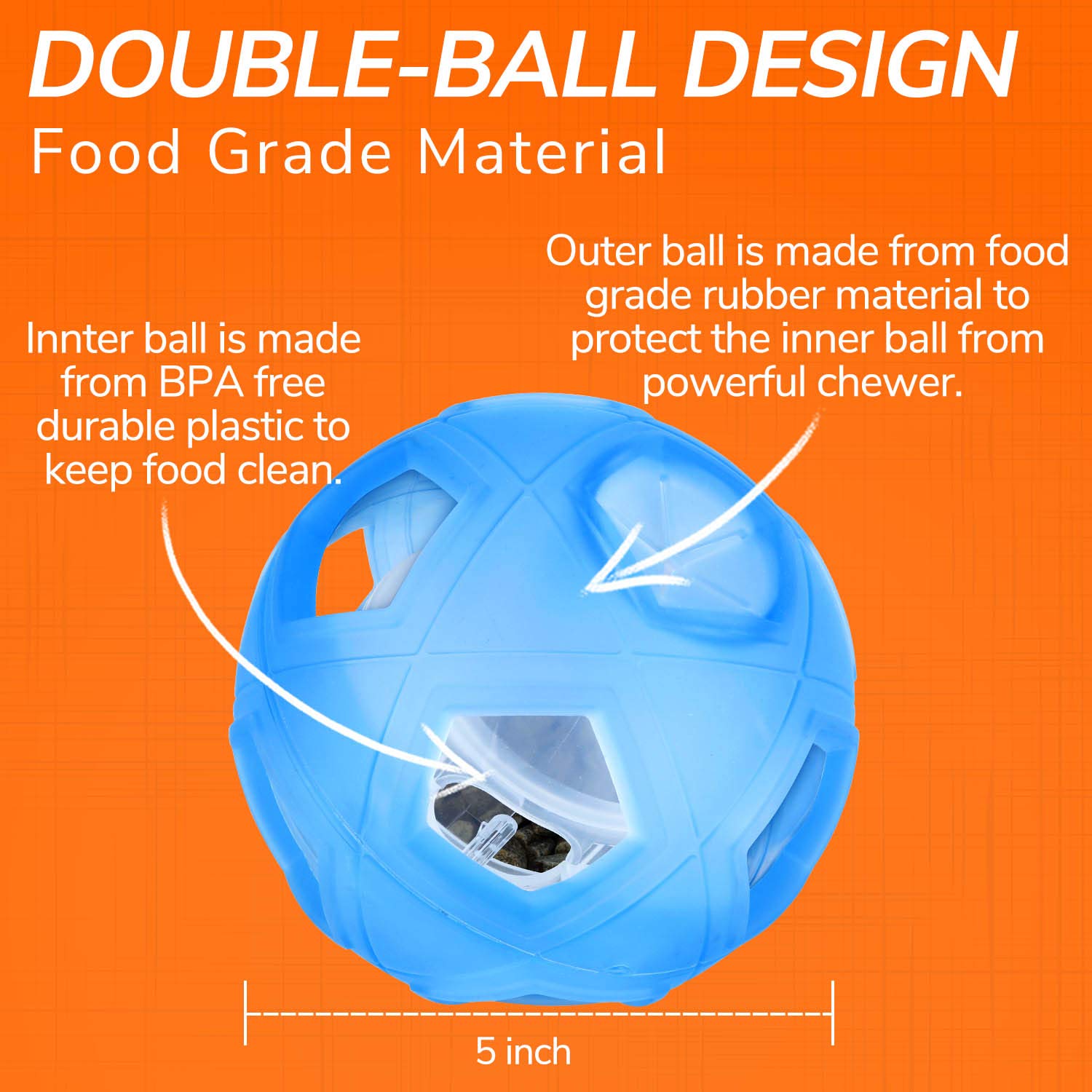 LumoLeaf treat ball adjustable door blue illustrates difficulty control during play.