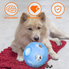 LumoLeaf treat ball blue puzzle closeup highlighting mental stimulation.
