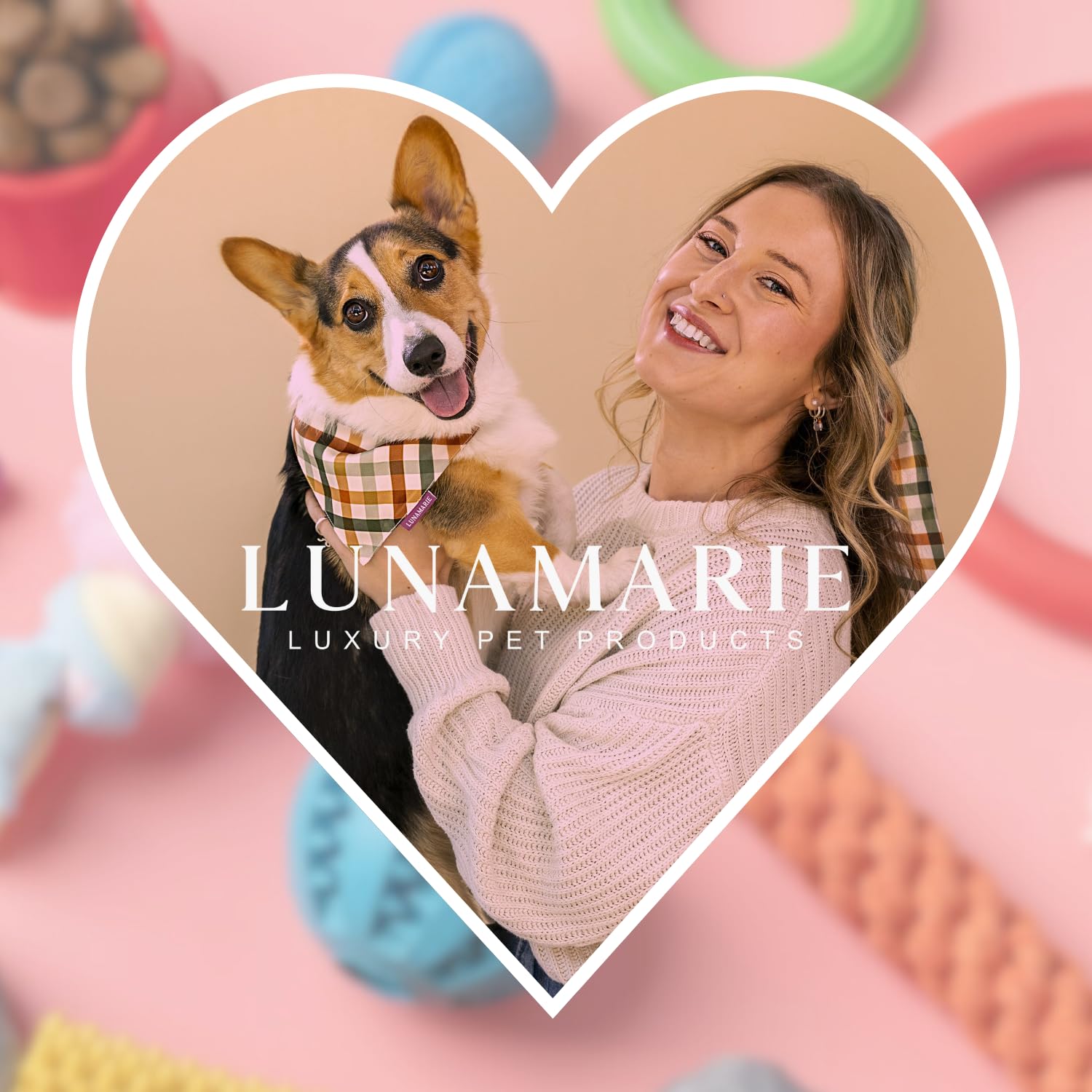 LunaMarie luxury pet birthday bandana ready for adventures and photos