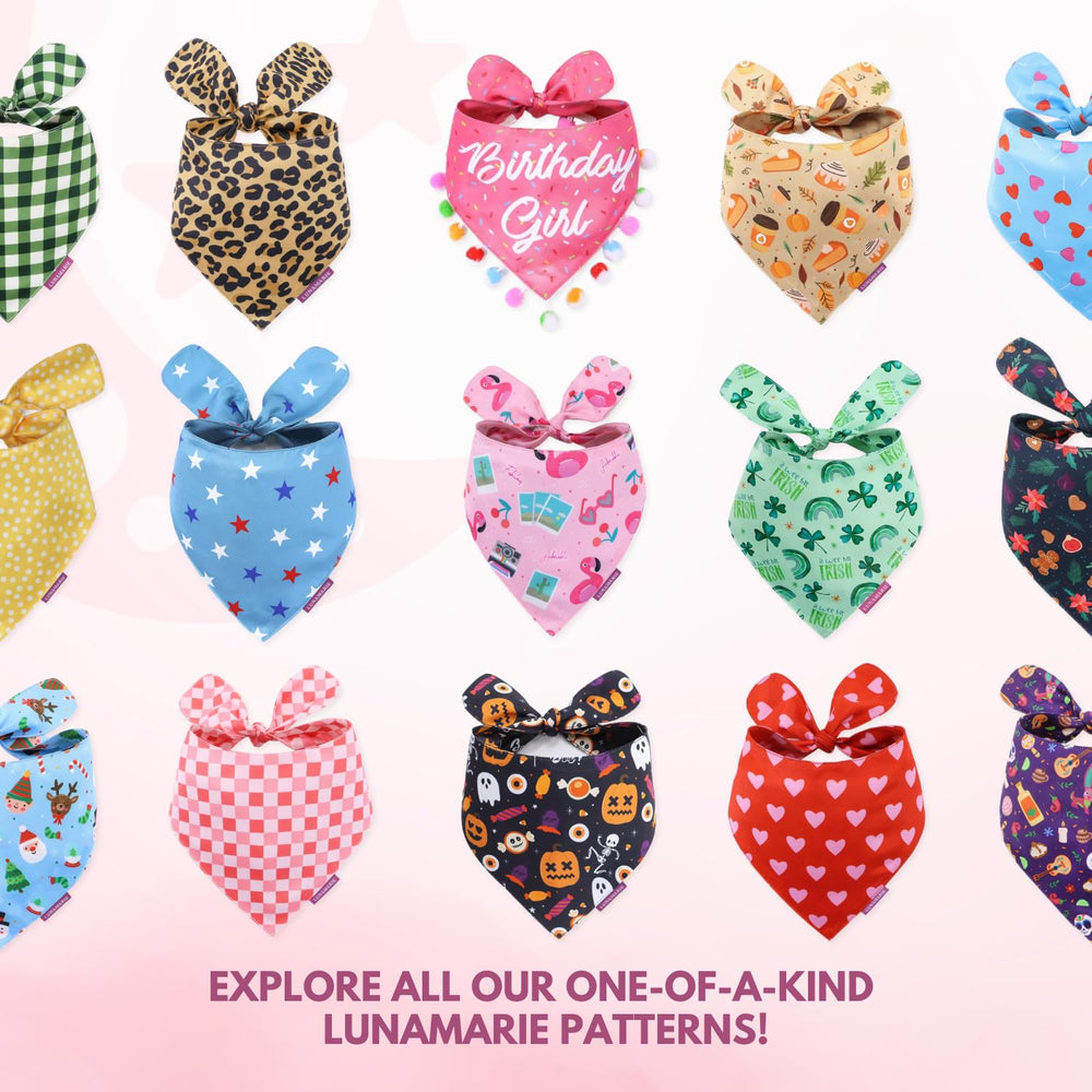 LunaMarie luxury pet birthday bandana cute stylish design for daily flair