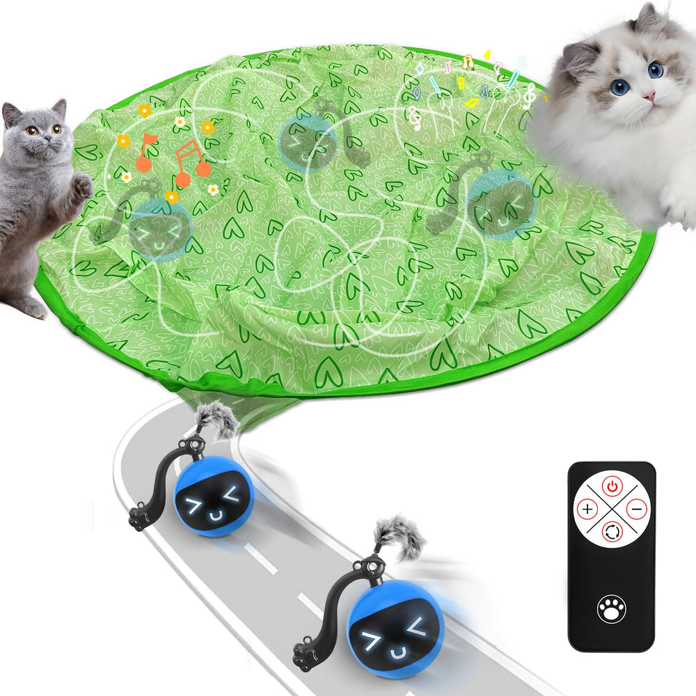 LUPAPA interactive cat toys hunting hood enables indoor chase play that stimulates instincts.