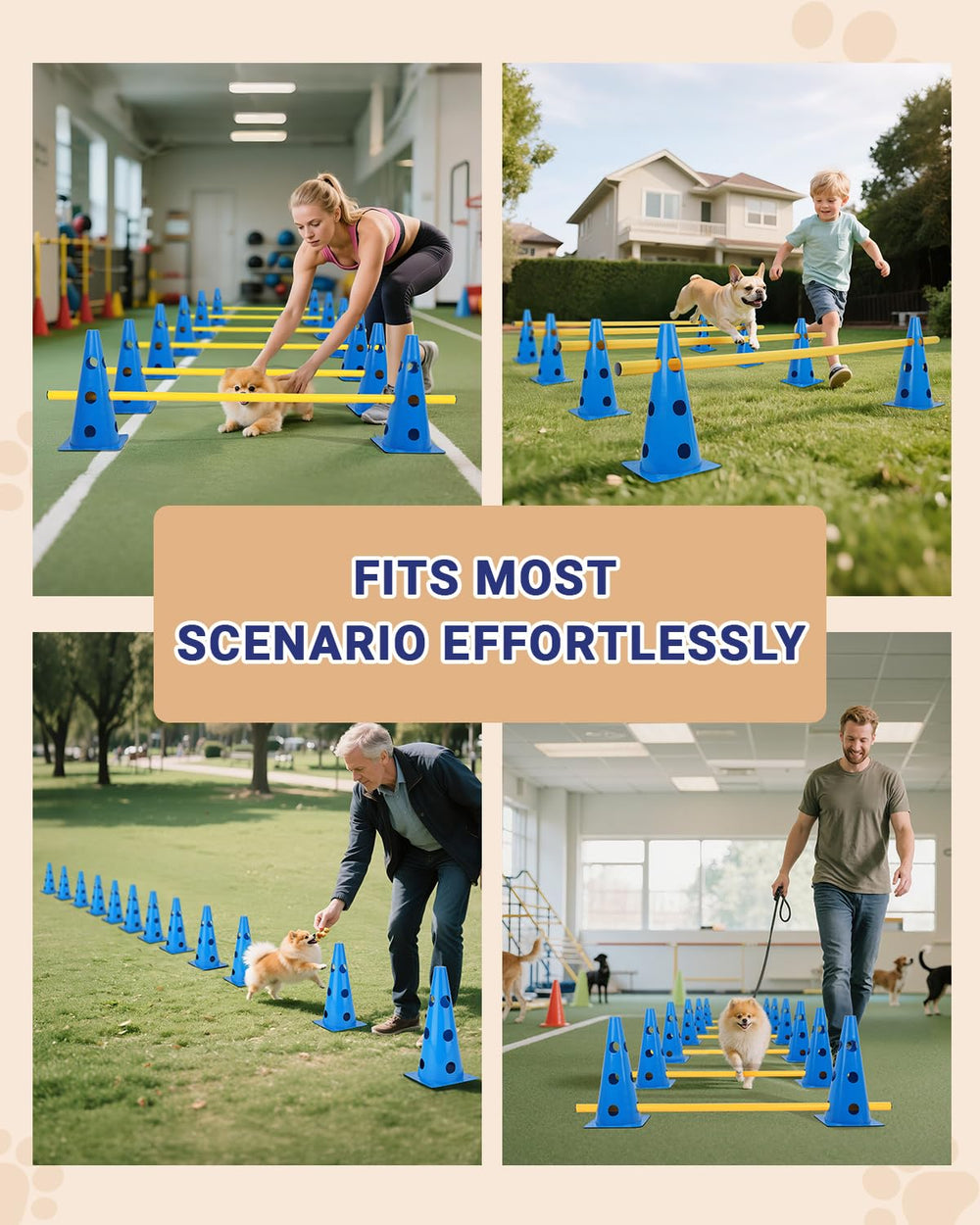 Lupar rehabilitation-friendly height options for gentle conditioning drills.
