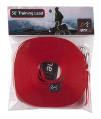 LupinePet Basics 1/2-inch red leash 30ft extends puppy's range while keeping control.