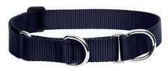 LupinePet Basics martingale collar in black offers secure daily walks and training control.
