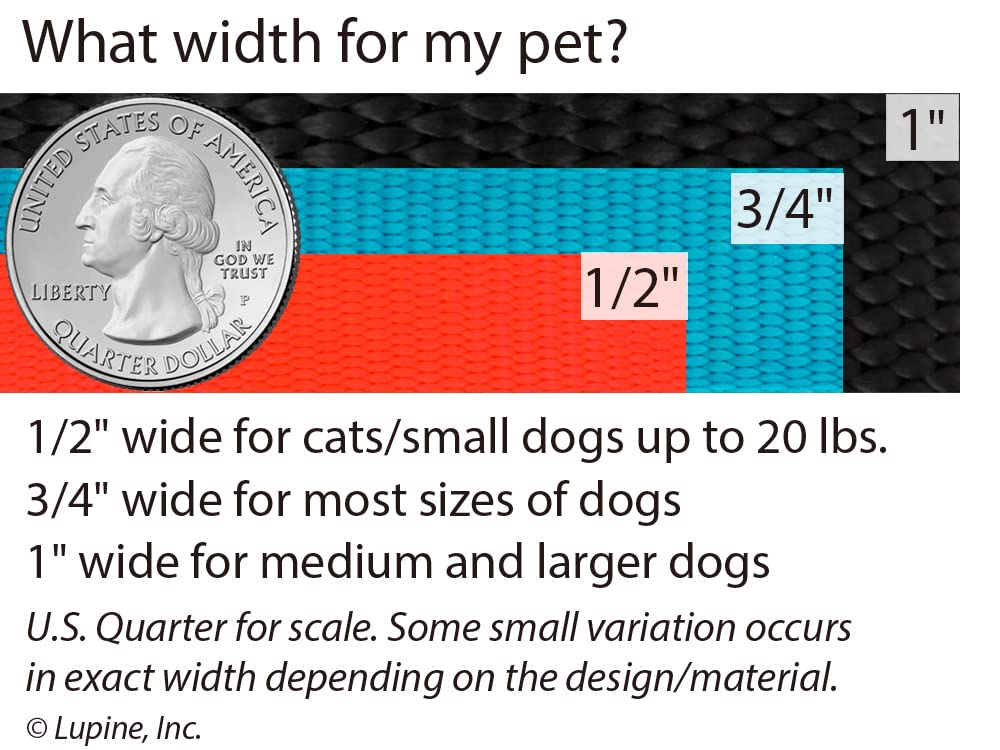 LupinePet leash green nylon-weave 6ft durable daily use.
