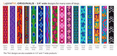 LupinePet martingale collar New Hampshire-made close-up showing guarantee against chewing.